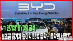 [Why Times 정세분석 3932] '中 전기차' BYD의 굴욕… 보조금 끊기자 순이익 55% 급락, “몰락의 서막?”