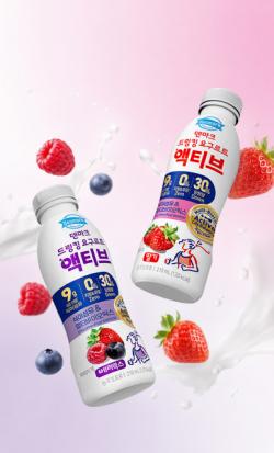 동원F&B, 식이섬유 강화한 ‘덴마크 드링킹 요구르트 액티브’ 2종 출시