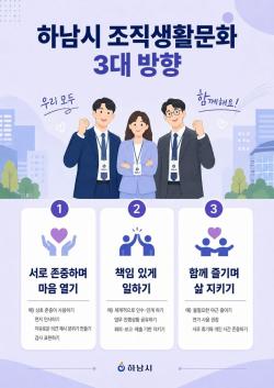 하남시, 자율 실천 중심 조직생활문화 확산 나선다