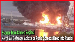 Escape from Crimea Begins! Kerch Air Defenses Ablaze as Panic Spreads Deep Into Russia