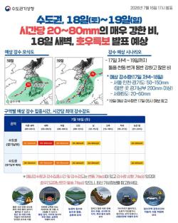 경기도, 연휴 집중호우 대비 재대본 비상 1단계 선제 가동