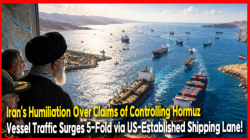 Iran's Humiliation Over Claims of Controlling Hormuz… Vessel Traffic Surges 5-Fold via US-Established Shipping Lane!