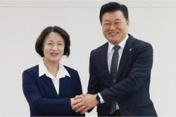 추미애·신용한 충북지사, 지방재정 확충 한목소리…“지역 산업 성장의 몫 지방에 돌아와야”