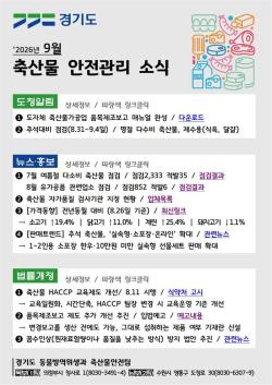 축산물 안전관리 정보 한눈에…경기도, 월간 소식지 첫 발간