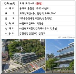 부산건축상 통합 첫해, ‘로띠 포레스트’ 금상