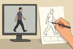 촬영한 움직임을 그림으로 옮기는 로토스코핑