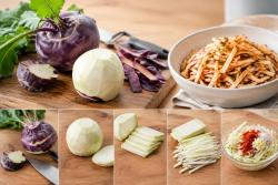 “껍질이 단단해요”…콜라비 무침 채 써는 순서