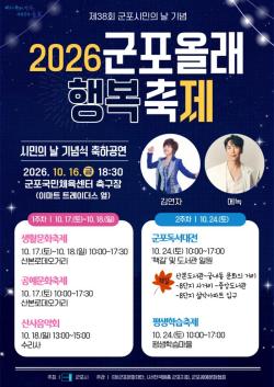 군포시, 제38회 시민의 날 기념 ‘2026 군포올래 행복축제’ 개최