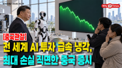 [중국관찰] 전 세계 AI 투자 급속 냉각, 최대 손실 직면한 중국 증시