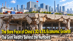 [China Watch] The Bare Face of China's 3Q 4.5% Economic Growth: The Grim Reality Behind the Numbers