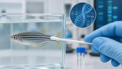제브라피시 DNA 분석, 지느러미 절단 대신 피부 면봉